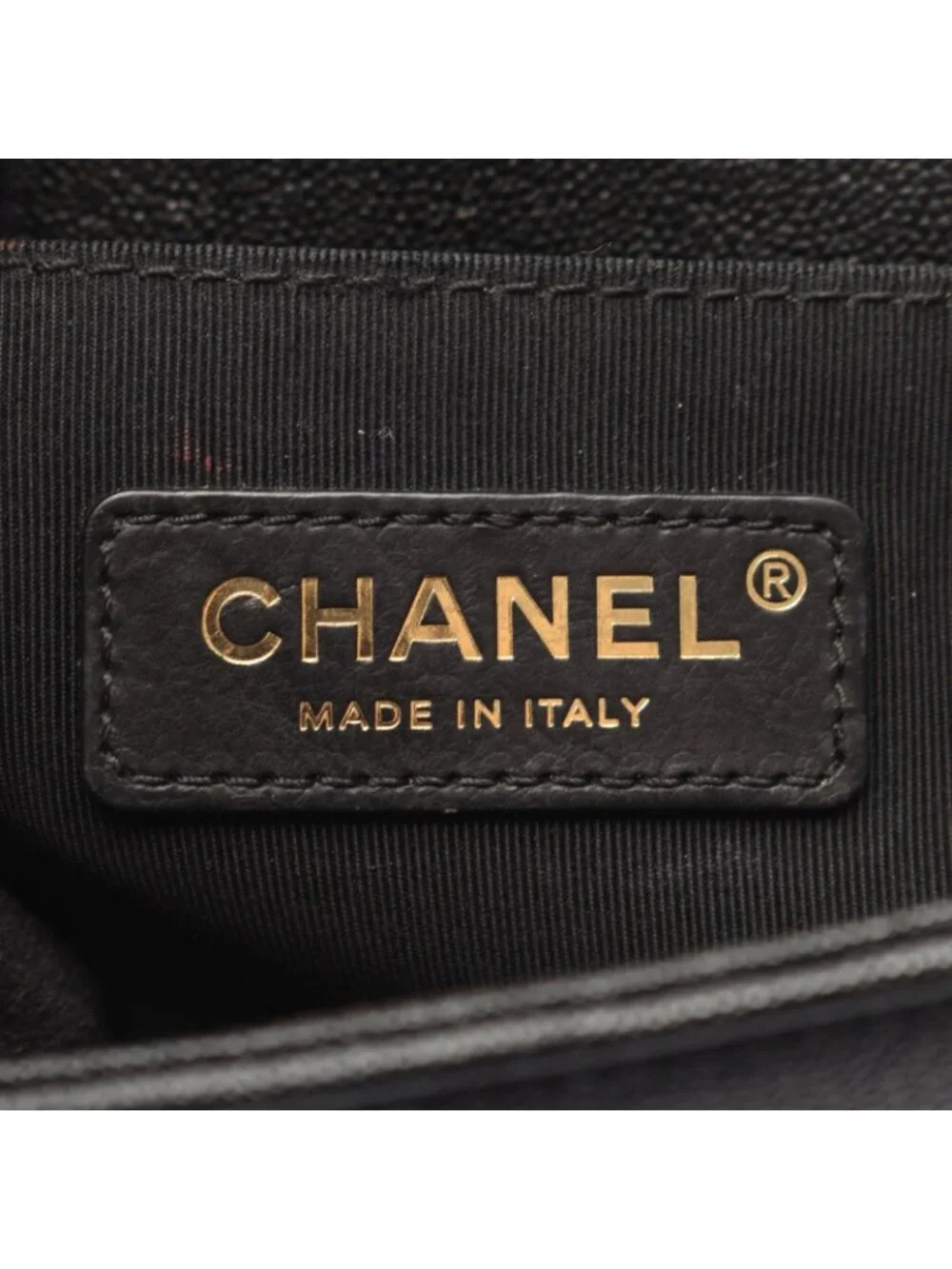 Chanel Shoulder Bag Boy Small Black Caviar Leather Boy Stitch Chain